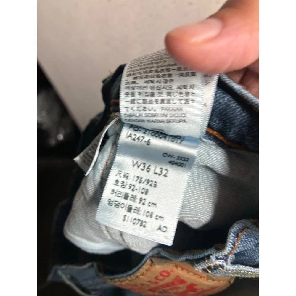 Levis 559 Relaxed Straight Jeans Mens 36x32 Medium Wash Blue Denim 00559-0463